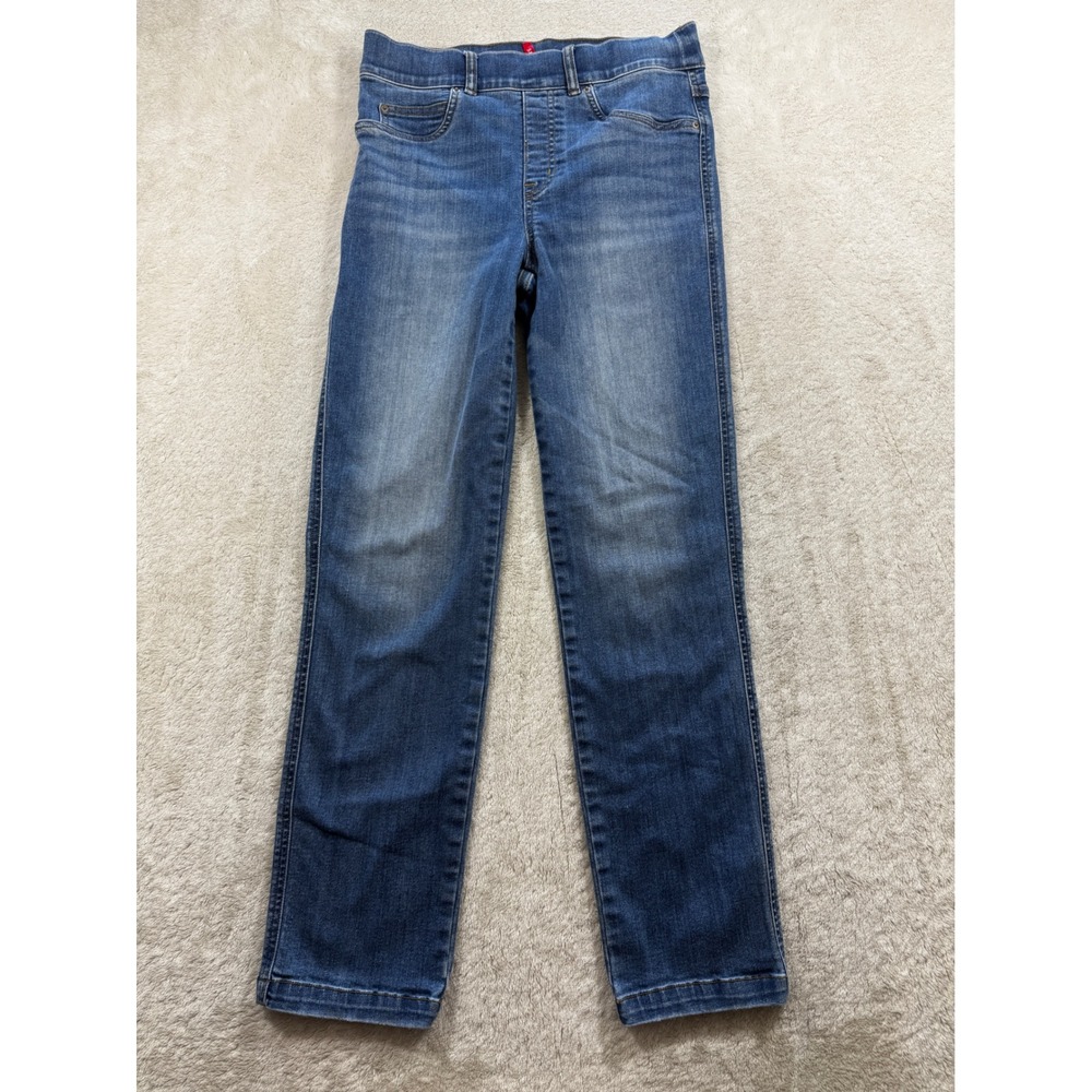 Spanx Womens Ankle Straight Leg Pull On Blue Denim Jeans S‎ Meas: 27x27.5